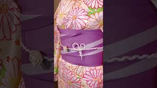 【100均グッズで作る帯の飾り紐】着付けのプロが教える簡単DIYテク＜浴衣を可愛くイメチェン＞ #Shorts