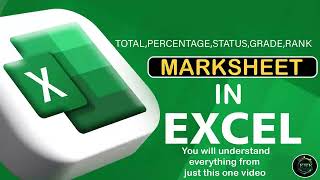 Excel Marksheet बनाने का आसान तरीका | Student Marksheet in Excel | Excel Tutorial