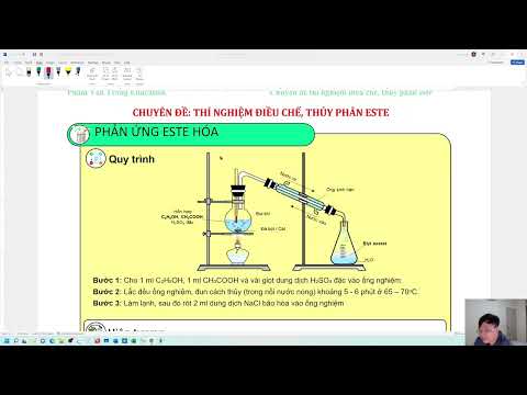 Video CHUYÊN ĐỀ THÍ NGHIỆM ĐIỀU CHẾ THỦY PHÂN ESTE - youtube