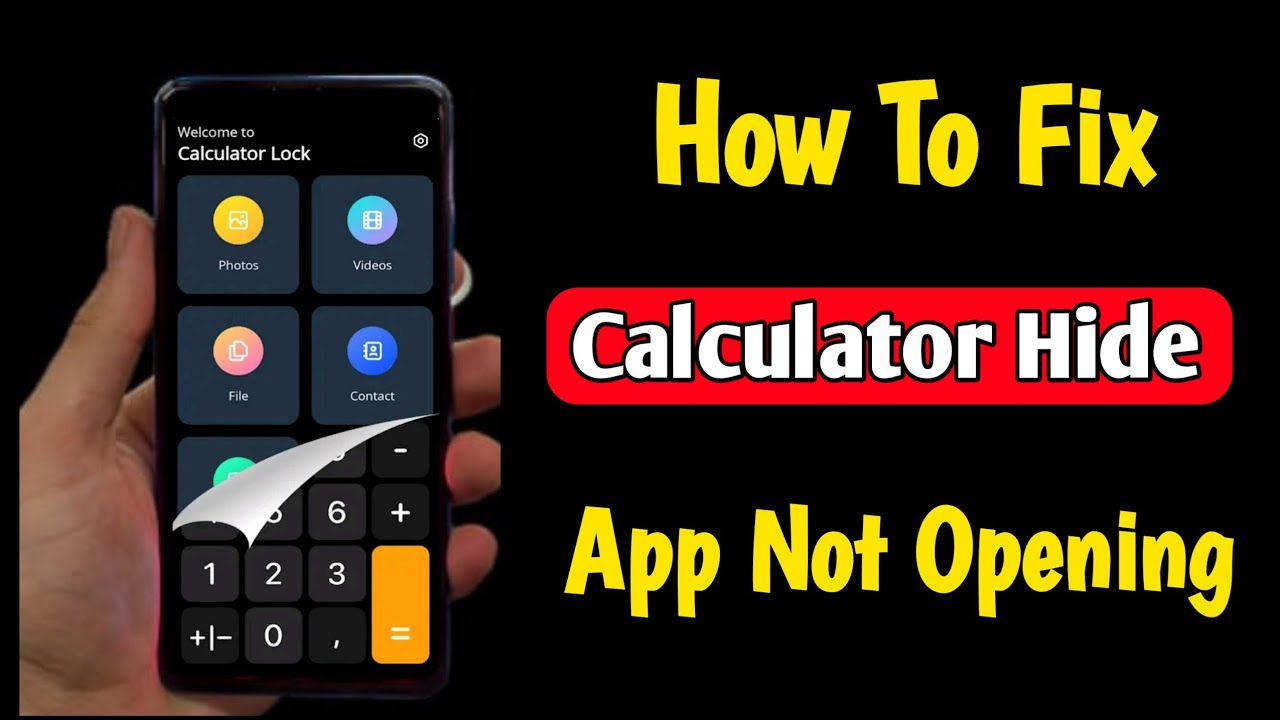Calculator Hide App Open Nahi Ho Raha Hai Calculator Hide App Not 