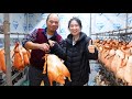 探吃广东40年烧鹅店，9斤大鹅皮脆肉嫩，大刀切开，肉汁馋人