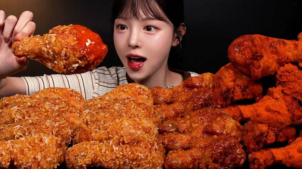 SUB)바삭끝판왕 bhc 콰삭킹에 핫뿌링클 치킨 먹방!🍗신메뉴 소이갈릭킹까지 치킨파티 Chicken Mukbang Asmr