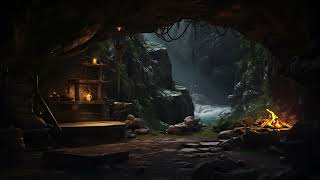 Rain and Fireplace Sounds for Nighttime Focus and Relaxation - Fireside Ambiance, ASMR sounds, BGM