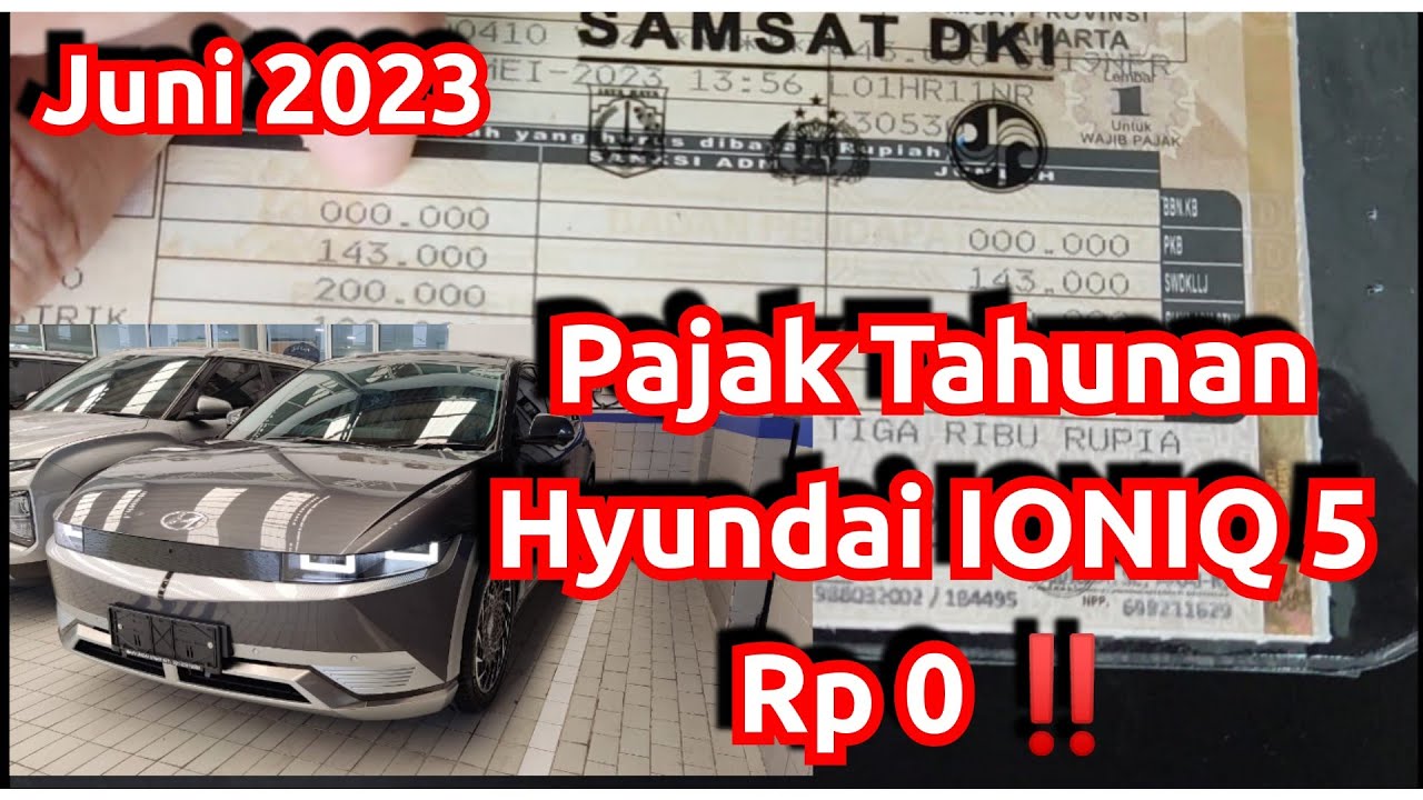 Pajak Tahunan Rp 0‼️Mobil Listrik Hyundai IONIQ 5 Pajak Kendaraan ...
