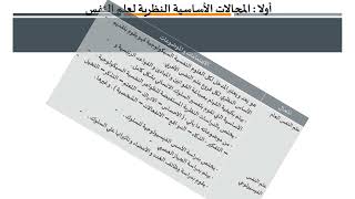 مجالات علم النفس و فروعه . الجزء الأول . الصف الثاني الثانوي