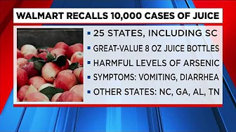Multiple products recalled across the nation, including a Walmart apple juice brand thumbnail