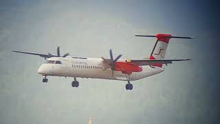 Shree Airlines Bombardier Dash 8- Q400 aircraft landing at tribhuvan International Airport screenshot 2