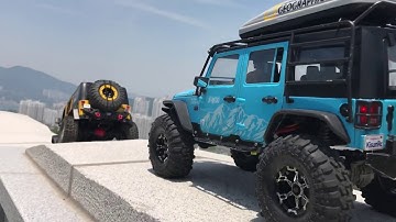 Two Jeep Rubicon JK  || Traxxas TRX-4 || MST CFX-W || Trail in Yeosu