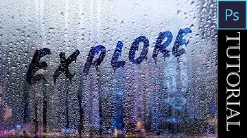 Rain Text Effect Photoshop Tutorial [ Explore World ]