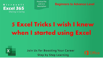 5 Excel Tricks I wish I knew when I started using excel | Excel VBA Academy | Everyone Should Know!