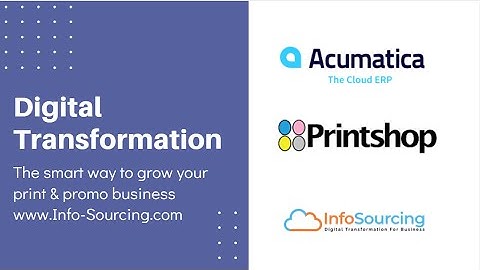 Acumatica Printshop , A Complete Cloud ERP Print solution For Mid-Size Business