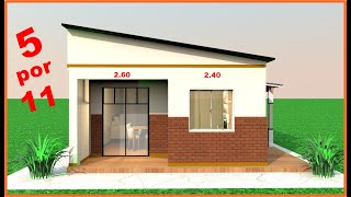 CASA PEQUENA 5 X 11 m2 COM DOIS QUARTOS