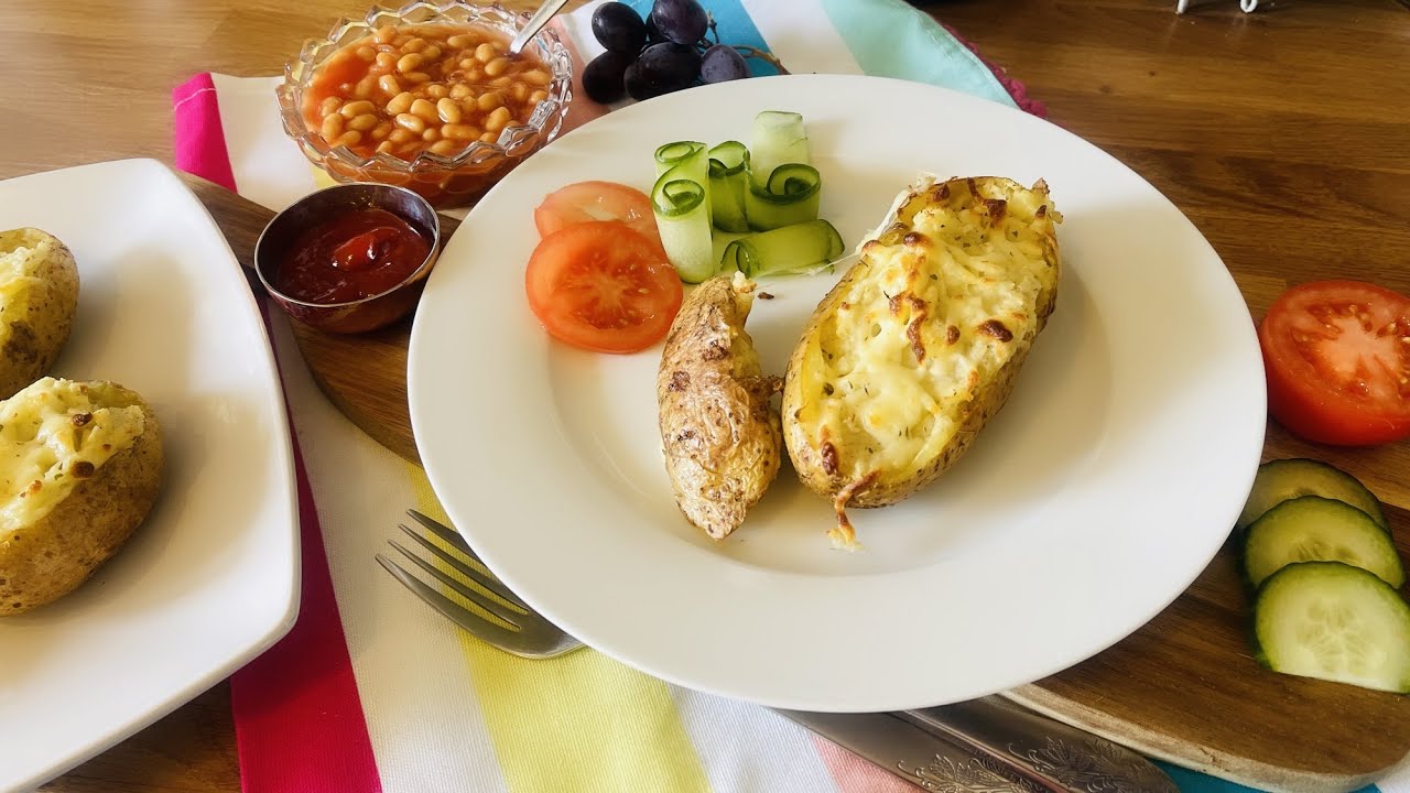 Baked potato how to make best baked potato in oven baked potato boats YouTube