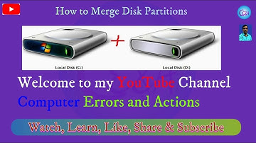 How to merge disk partitions | How to merge my drives | How to increase disk capacity