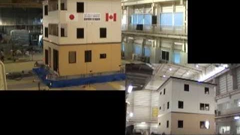 Three story shake table test (200%  JMA 1995 Kobe, 1.75g)