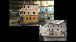 Three story shake table test (200%  JMA 1995 Kobe, 1.75g)