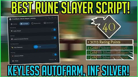 BEST RUNE SLAYER SCRIPT! AUTOFARM KILL AURA, TP ALL ITEMS, INFINITE SILVER/GOLD!
