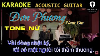 Karaoke Đơn Phương Nam Em Acoustic Guitar Tone Nữ