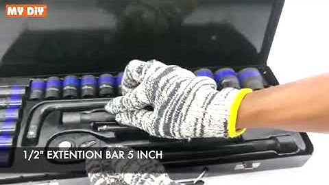 MY DIY - SRUNV Sleeve Bushing Ratchet Wrench Universal Car Repair Tool Box Set 24pcs 6 point Sepana