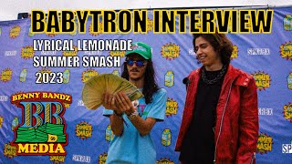 BabyTron interview Lyrical Lemonade Summer Smash 2023 presented by #spkrbx