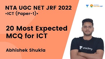 20 Most Expected MCQ for ICT | Paper - 1 | NTA UGC NET- JRF 2022 | Abhishek Shukla