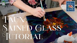 Faux Stained Glass Craft Tutorial | The Audrey Rose Collection - Letter 9