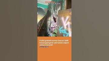 Viral, Polisi grebek bocah SMP ketua gangster pemasok sajam tawuran #shorts