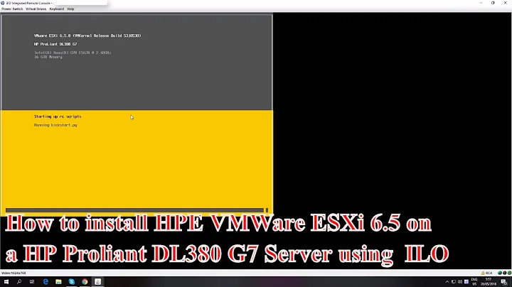 How to install HPE VMWare ESXi 6.5 on a HP Proliant DL380 G7 Server using ILO