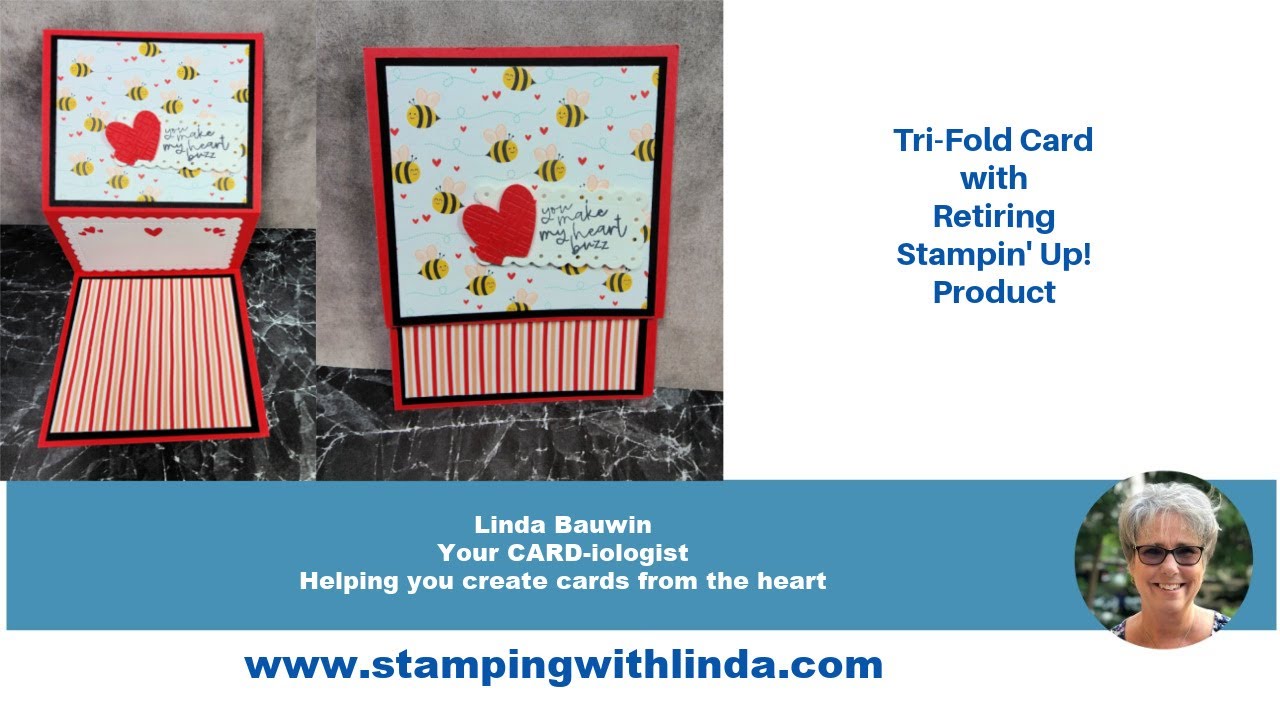 Tri Fold Card With Retiring Stampin' Up! Product - YouTube