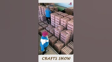 Earthenware solid brick unloading process #machine #smartwork #craft #viral #short