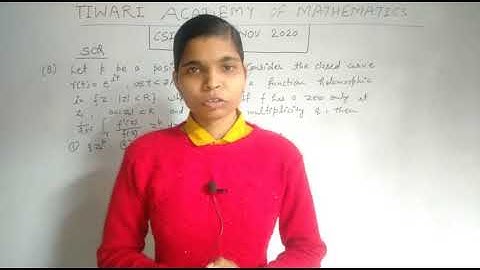 NOV 2020,SCQ QUESTION 8,CSIR NET/JRF MATHEMATICAL SCIENCES