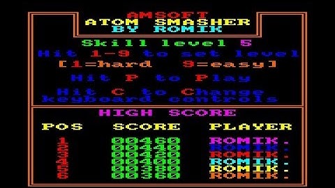 Atom Smasher Review for the Amstrad CPC by John Gage