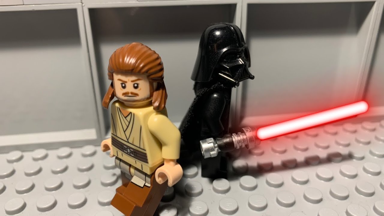 Lego Star Wars QuiGon Jinn talks to Darth Vader YouTube