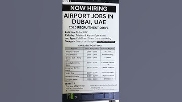 Dubai Airport Jobs 2025 | Now Hiring | Ground Staff, Security, Drivers & More