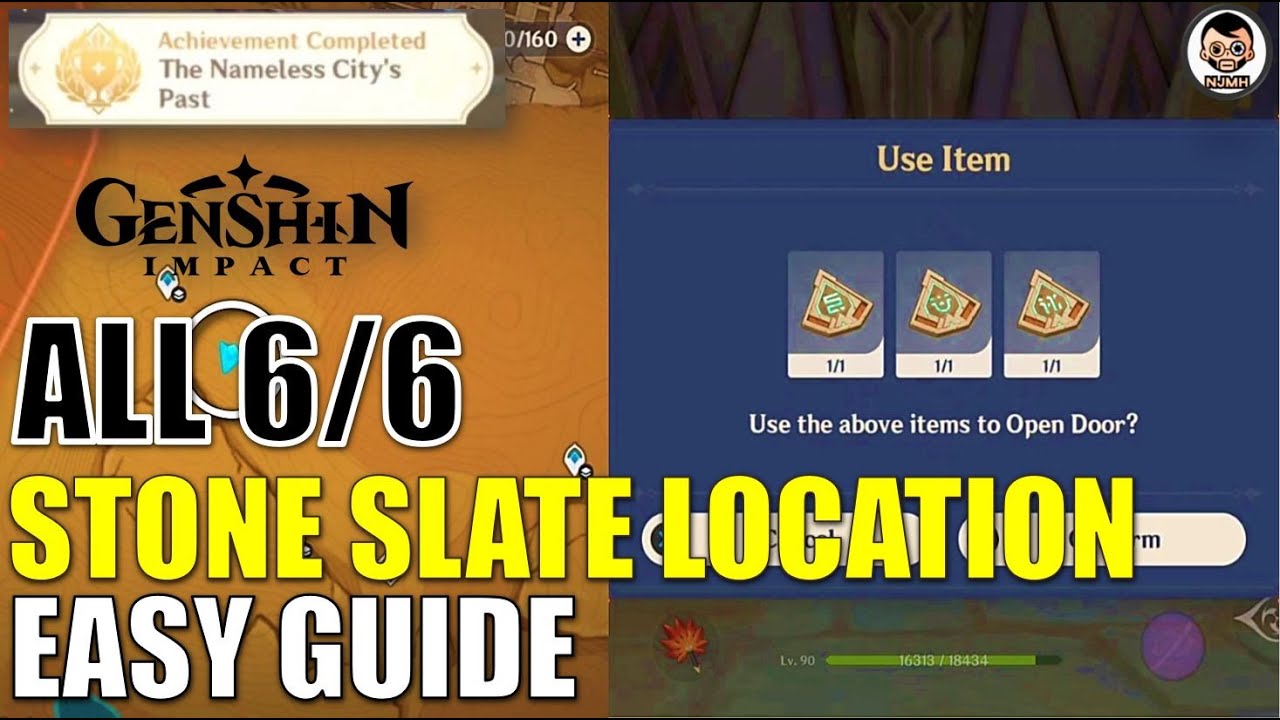 ALL 6 Mysterious Stone Slate Locations The Nameless City Past Hidden