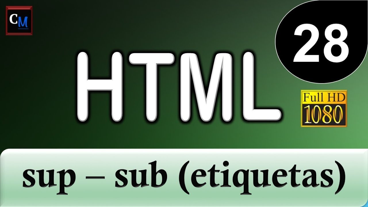Curso de HTML [Curso HTML Básico] 28 sup sub (etiquetas) YouTube
