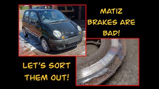 Matiz front brakes are bad!! Lets change them (not as straightforward as I first thought).