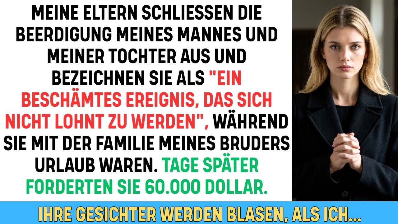Es war ein ganz normaler Abend, als mein Bruder mit seiner Frau in meine Küche marschierte und einen Scheck über 60.000 Dollar verlangte. Ich war noch nicht einmal über den Verlust meines Mannes...