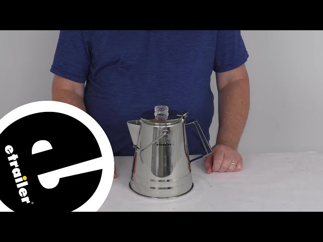 Stansport 8-Cup Enamel Percolator Coffee Pot
