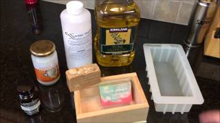 I use basic ingredients - olive oil and coconut to make bath soap. the
video demonstrates "cold process" method. here are links supplies
use...