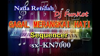 Maulana Wijaya - Dj Gagal Merangkai Hati FunKot || Nada Rendah [karaoke] || sx-KN7000