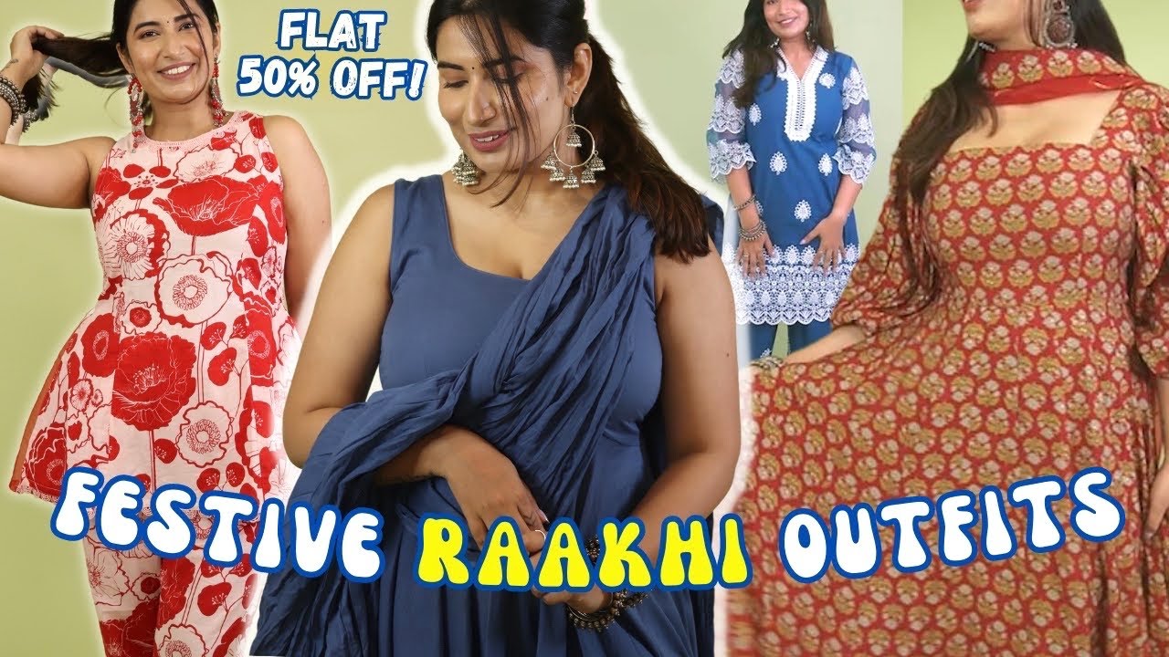 Raakhi Outfit Ideas / FESTIVE KURTI SET HAUL - 50% off! - YouTube