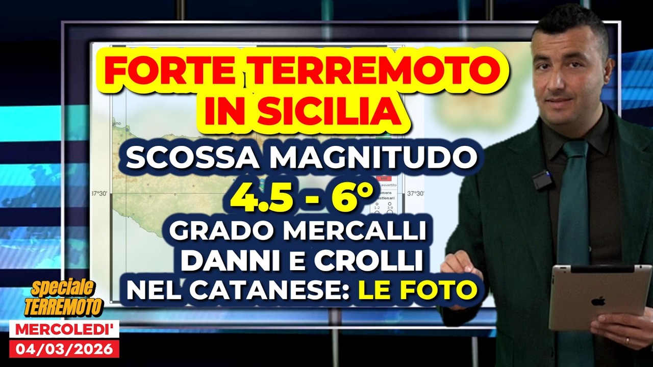 Forte terremoto in Sicilia, gravi danni a Ragalna dopo la scossa magnitudo 4.5 / 6° grado Mercalli