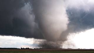 Dwight, IL Tornado on June 11th, 2026 (Large, multi-vortex tornado with drone video of track)