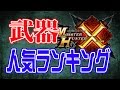 【MHクロス】武器:人気ランキング!! 発売直前リサーチ!! 全武器14種、ハンター人気ナンバーワンはこの武器だ!! モンスターハンター クロス
