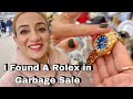 I found a gold rolex in garbage sale my luckyday  on road side fleastall with 18k stamp