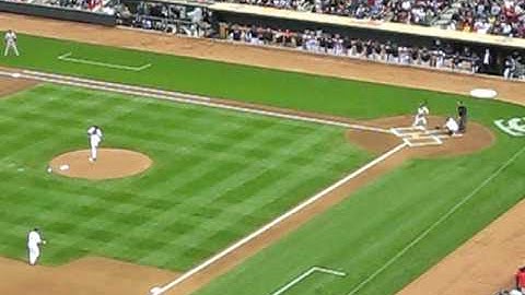 First MLB Pitch at Target Field