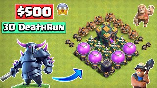 DEATHRUN of Ground Troops in a 3D BASE | Clash of Clans Troll Base