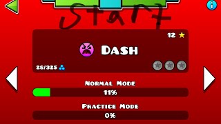 Geometry Dash, every level in one attempt but I start from dash #stopgreenscreenjonesey