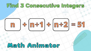 Word Problems | 1. Three Consecutive Integers | Worked Example | Algebra | Math Animator